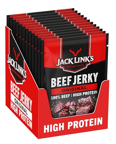 JACK LINKS Boîte de 12 Sachets de Beef Jerky Original (300...